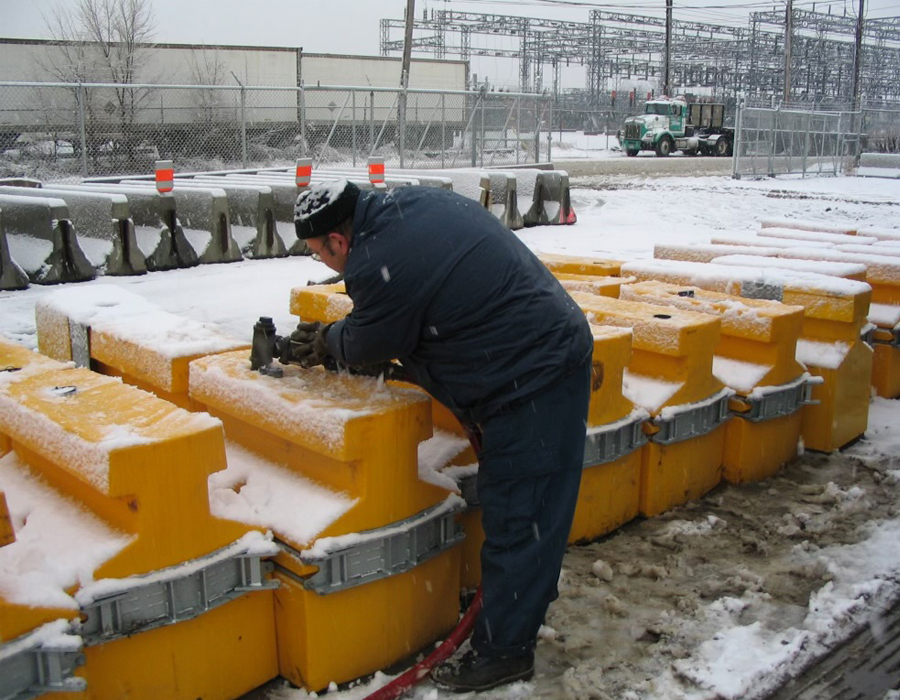 Remplissage d’atténuateurs d’impact - Adjuvant pour béton.