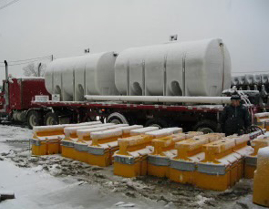 Remplissage d’attenuateurs d’impact - Multi Routes Inc.